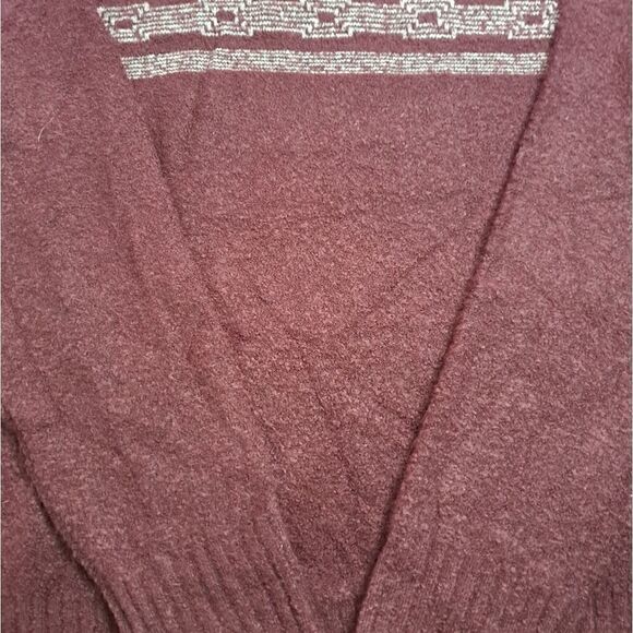 Michael Bastian Striped Crewneck Sweater Beetroot Large - Picture 6 of 9